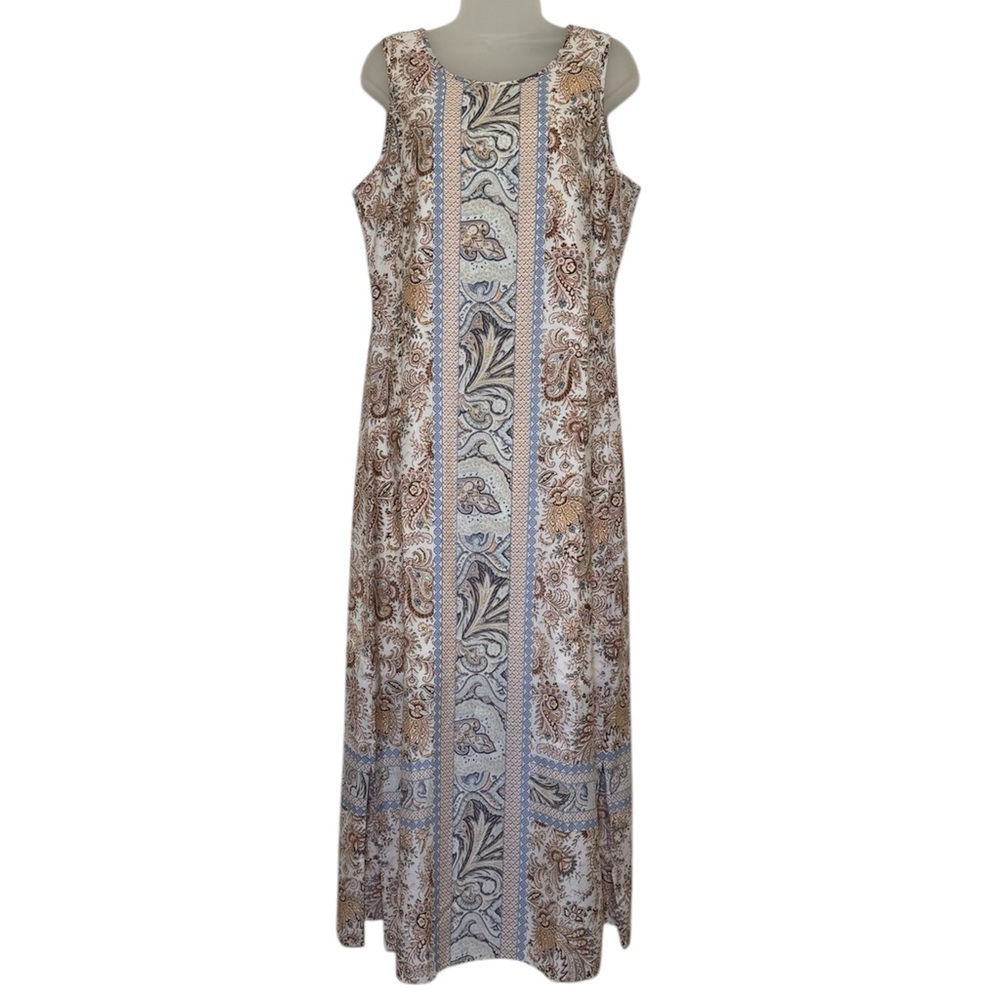 C. Wonder Paisley Print Sleeveless Maxi Dress Size 10